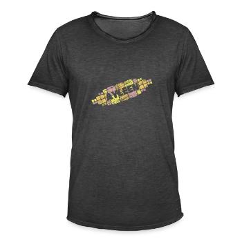 Mutti Ayleen - Männer Vintage T-Shirt - Vintage Schwarz - Vorne - Jose (178cm)