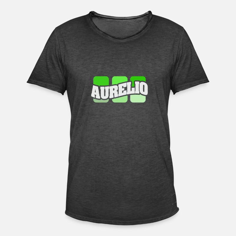 Name Aurelio - Männer Vintage T-Shirt - Vintage Schwarz