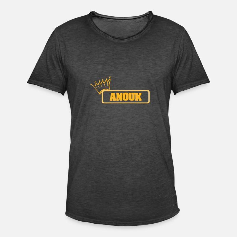 Anouk als Name - Männer Vintage T-Shirt - Vintage Schwarz