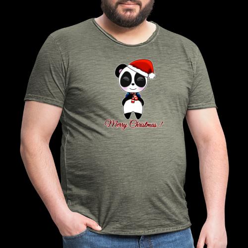 Panda noel - T-shirt vintage Homme