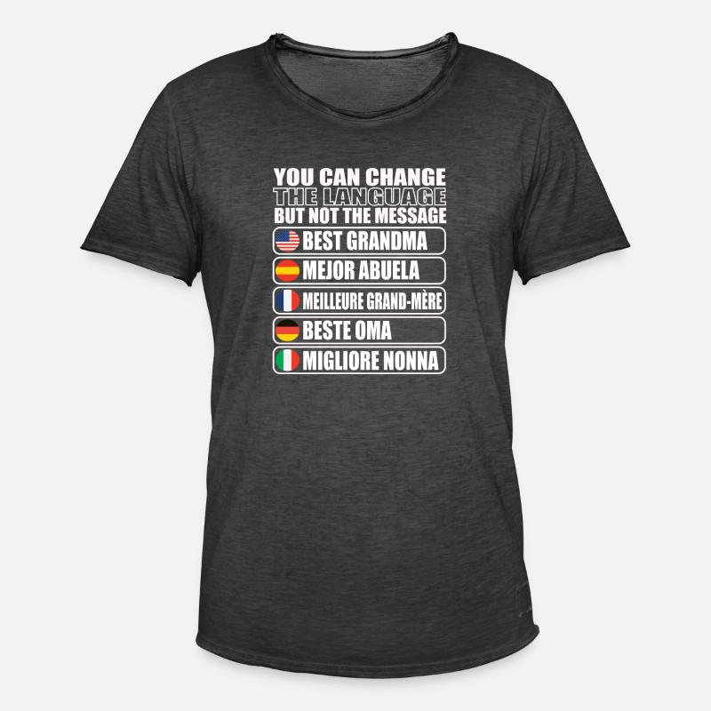 Oma Großmutter Geschenkidee - Männer Vintage T-Shirt - Vintage Schwarz