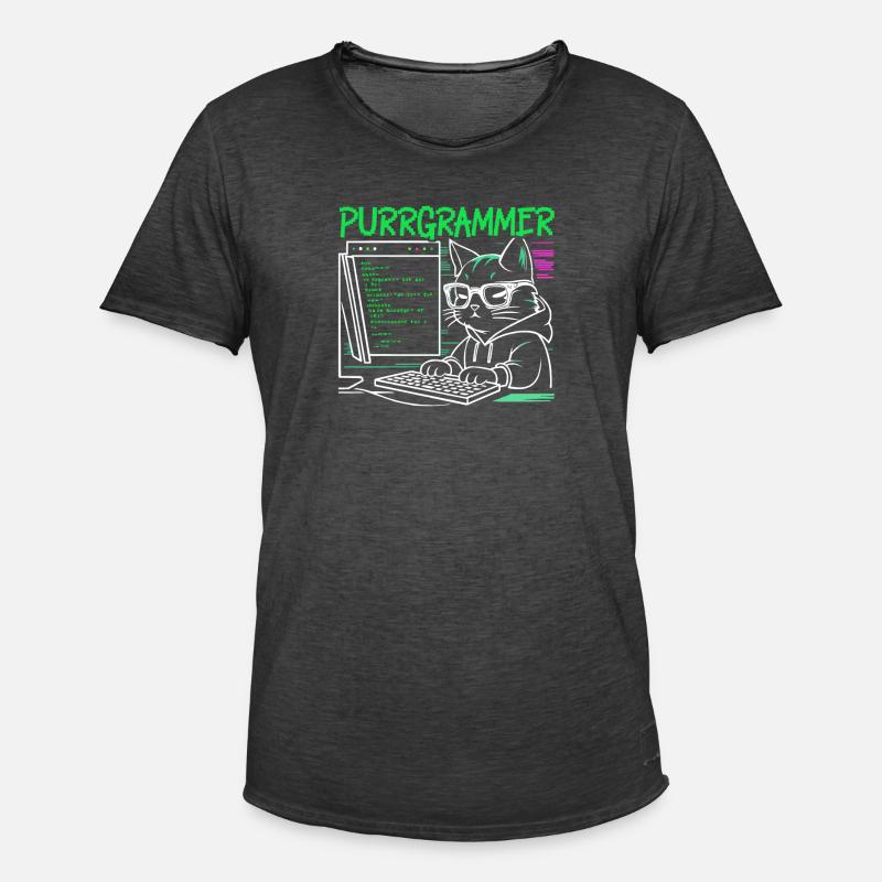 Lustiger Programmierer Programmierer - Männer Vintage T-Shirt - Vintage Schwarz