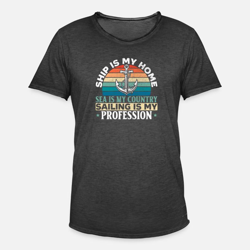 Seemann Schiffsberuf Seemann Seesegeln - Männer Vintage T-Shirt - Vintage Schwarz