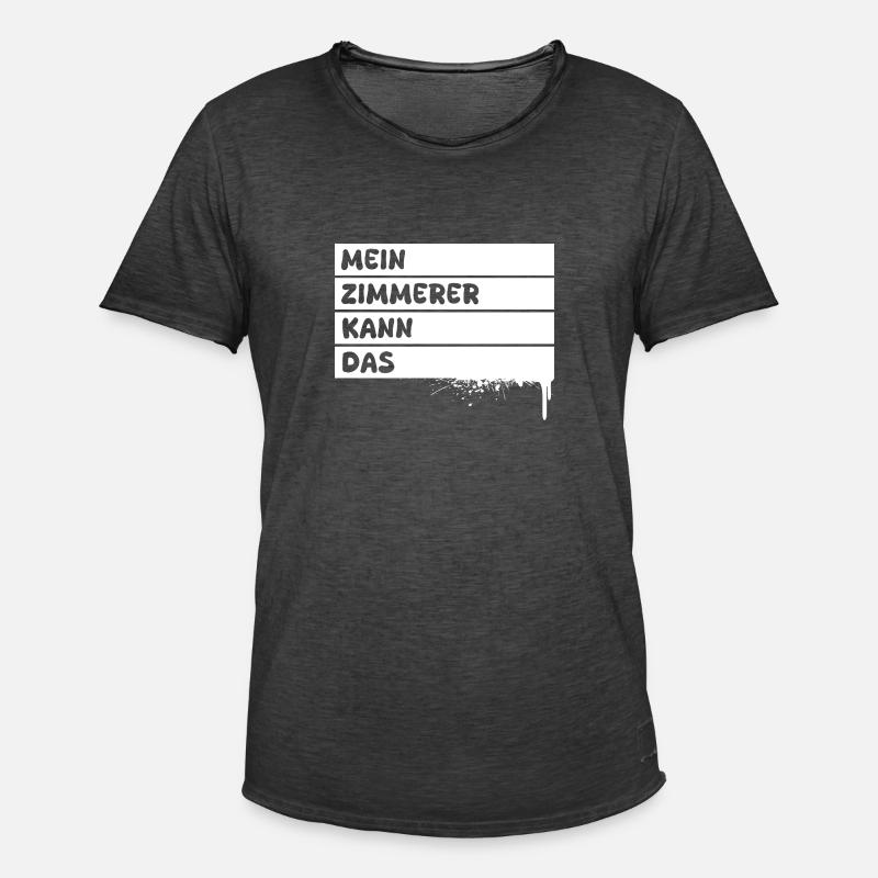 Zimmerer - Männer Vintage T-Shirt - Vintage Schwarz