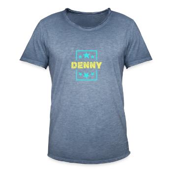 Denny Denny - Men's Vintage T-Shirt - vintage denim - Front - Jose (178cm)