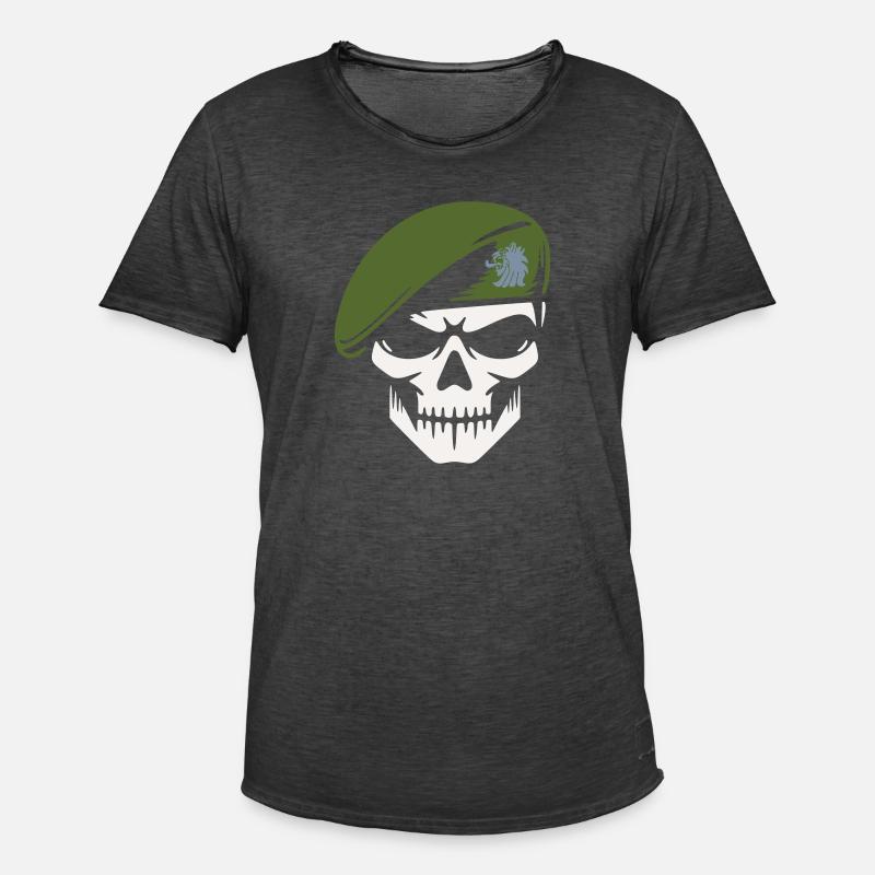 Armee - Männer Vintage T-Shirt - Vintage Schwarz