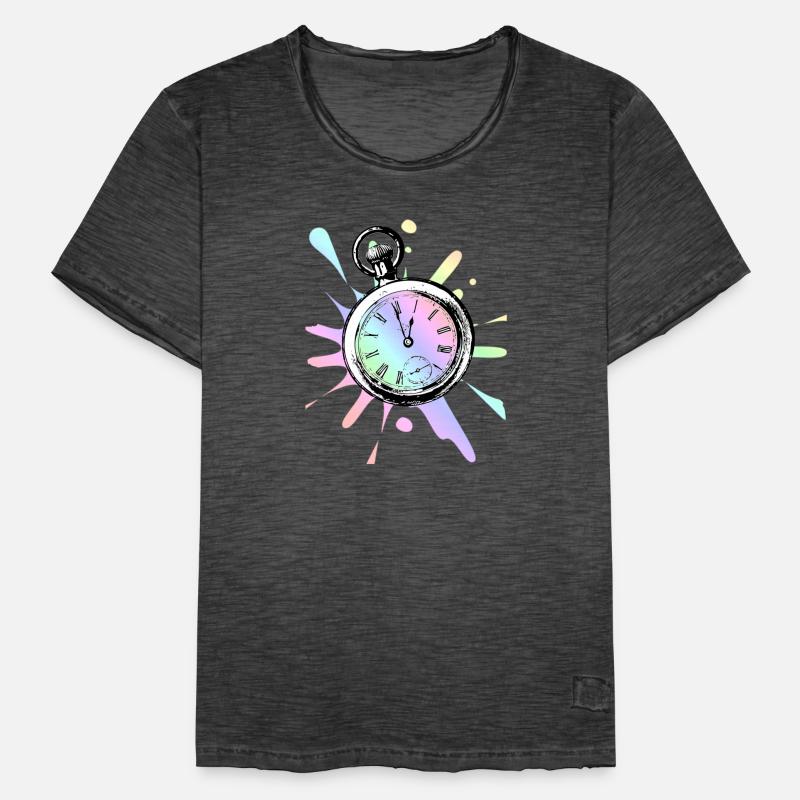 Uhr - farbenfroh / Geschenkidee Männer Vintage T-Shirt