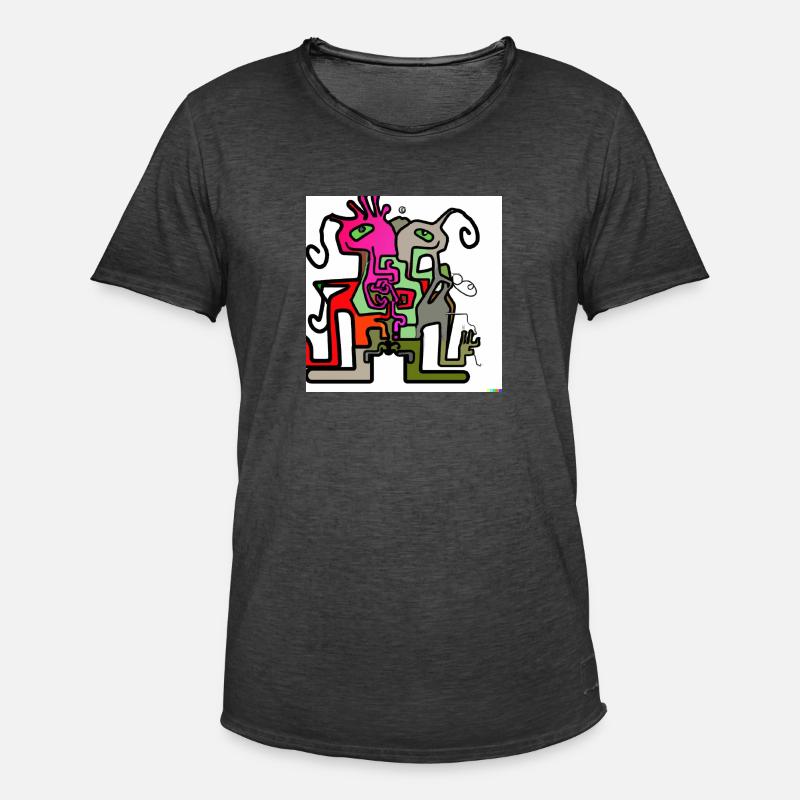 example com 7 - Männer Vintage T-Shirt - Vintage Schwarz