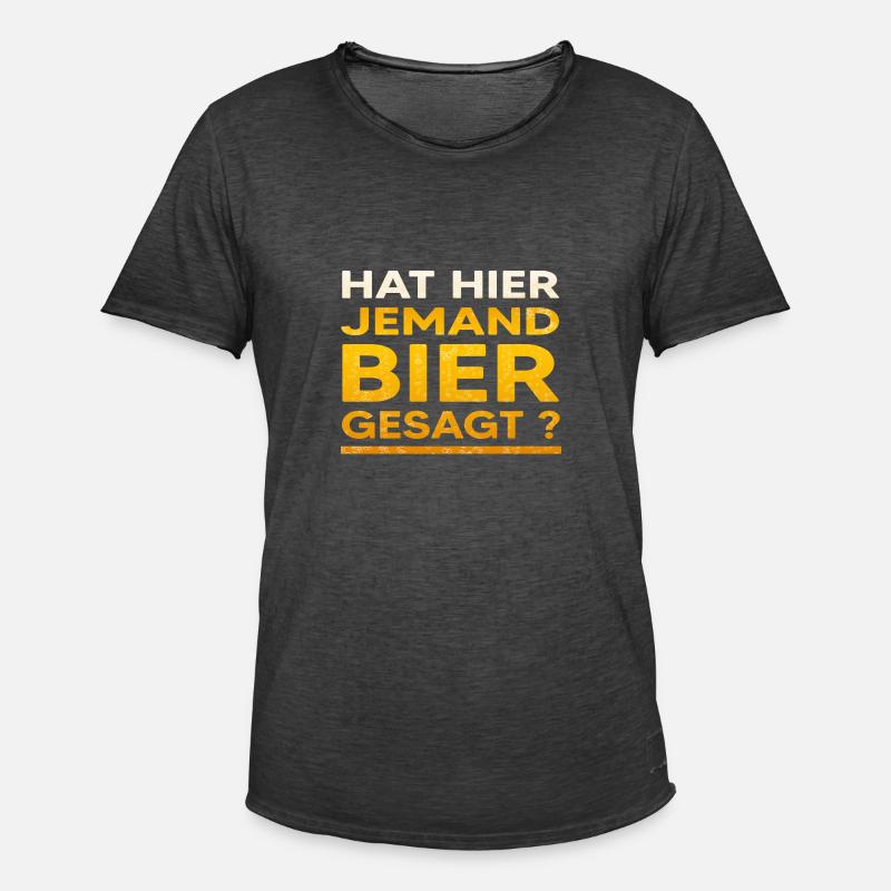 Bier Trinkspruch Biergarten Bierbauch Biertrinker - Männer Vintage T-Shirt - Vintage Schwarz
