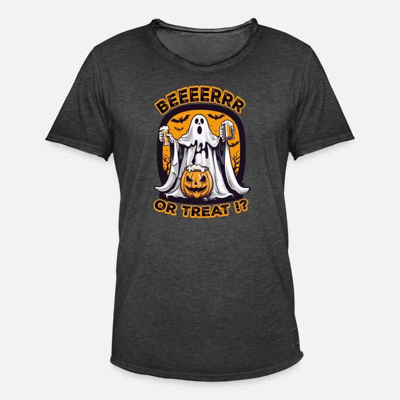 BIER ODER LECKEREIEN - Männer Vintage T-Shirt - Vintage Schwarz