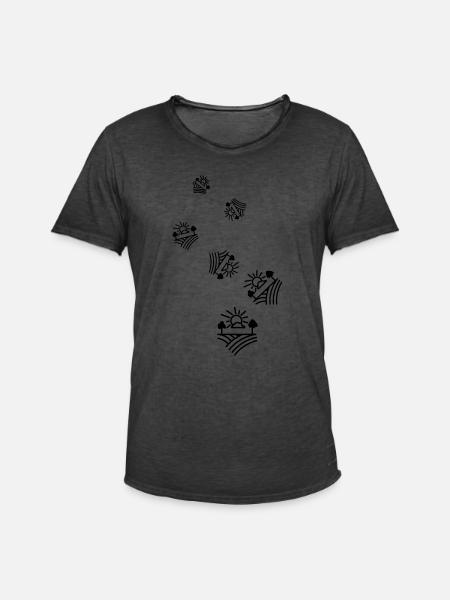 Farm Farmer - Men's Vintage T-Shirt - washed black