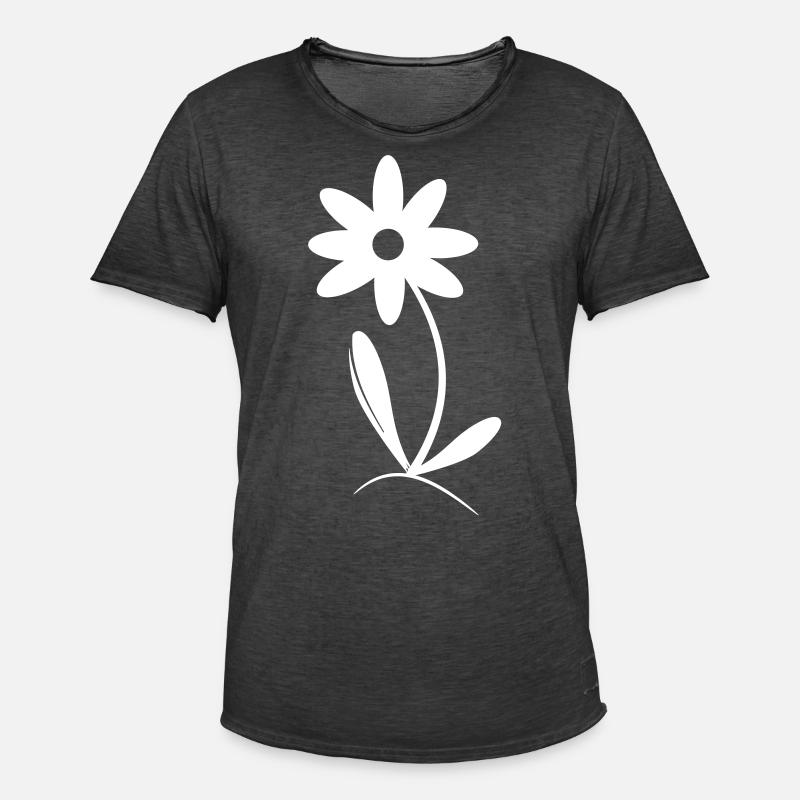 Blume Blümchen - Männer Vintage T-Shirt - Vintage Schwarz