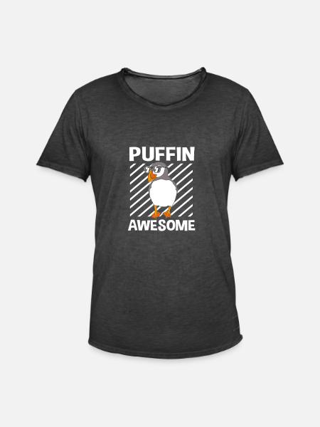 Papageientaucher Puffin - Men's Vintage T-Shirt - washed black