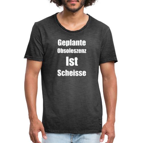 Obsoleszenz Weiss Schwarz - Männer Vintage T-Shirt
