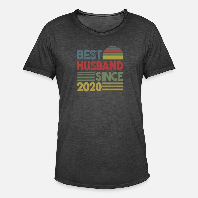 Bester Ehemann seit 2020 - Männer Vintage T-Shirt - Vintage Schwarz