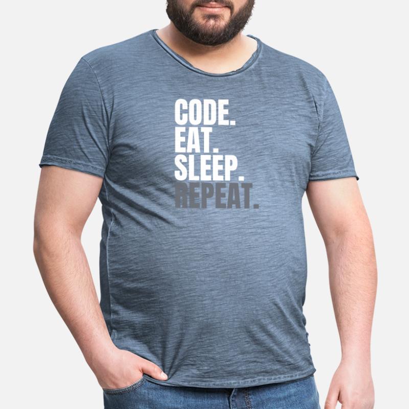 Code eat sleep repeat - Programmer Shirt Coding Men's Vintage T-Shirt