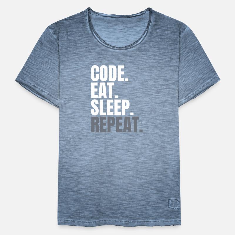 Code eat sleep repeat - Programmer Shirt Coding Men's Vintage T-Shirt