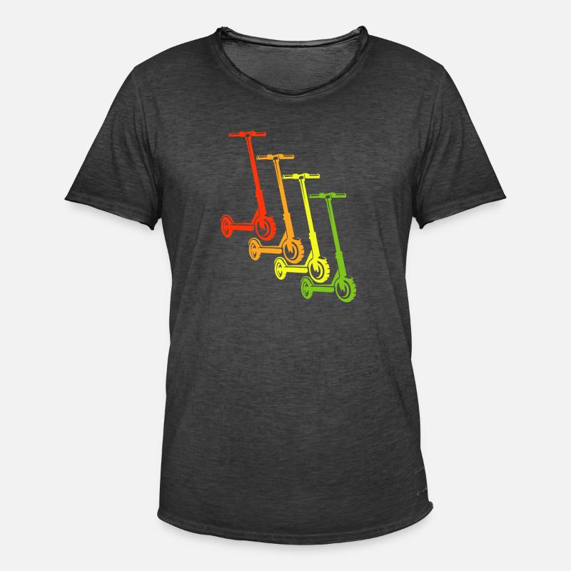 E-Scooter E-Roller Scooter - Männer Vintage T-Shirt - Vintage Schwarz