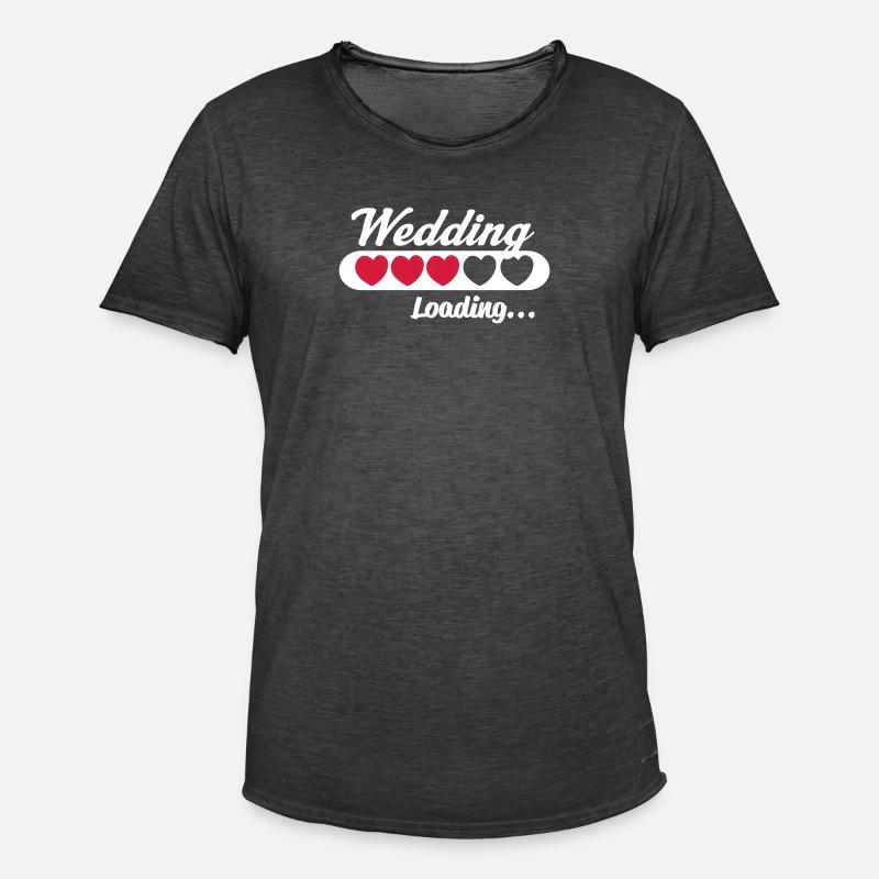 Wedding Loading_v2_heartb - Männer Vintage T-Shirt - Vintage Schwarz