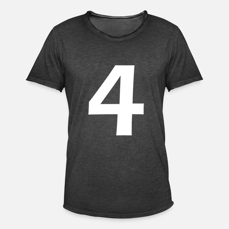4 - Männer Vintage T-Shirt - Vintage Schwarz
