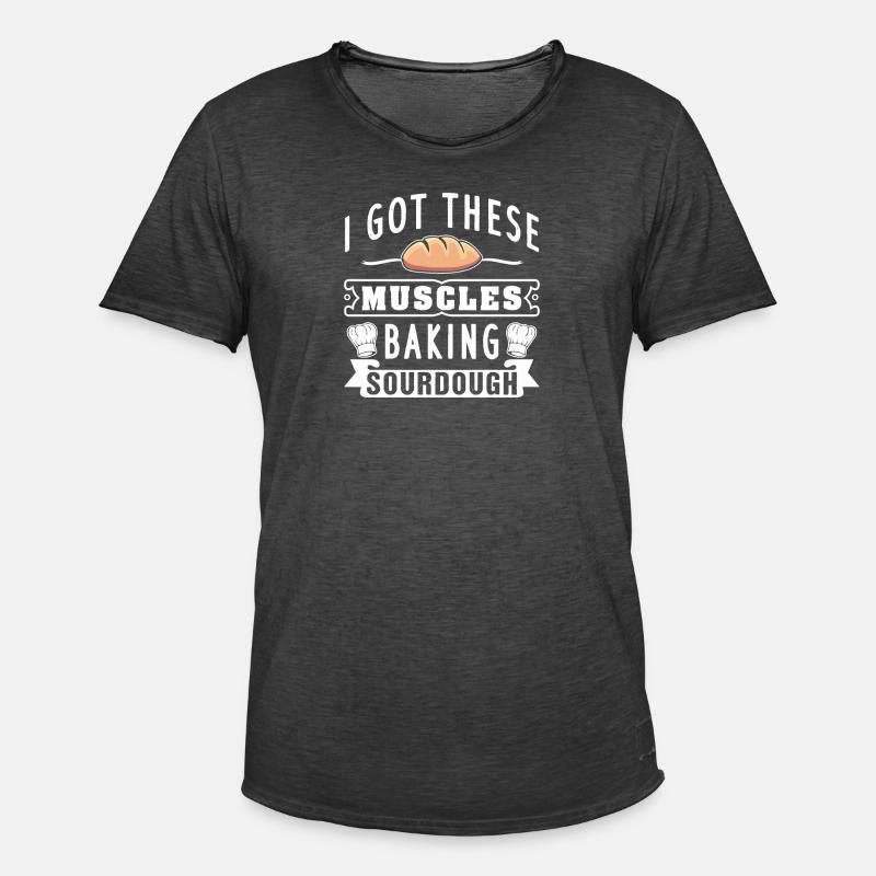 Bäcker Brot Backen Sauerteig Geschenk - Männer Vintage T-Shirt - Vintage Schwarz