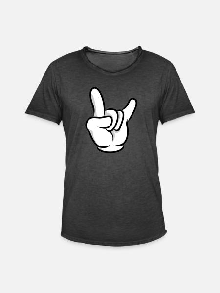 Hand icon - Men's Vintage T-Shirt - washed black