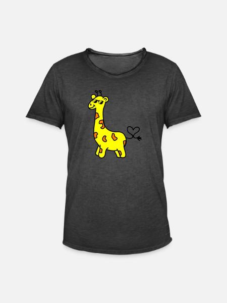 giraffe cool - Men's Vintage T-Shirt - washed black
