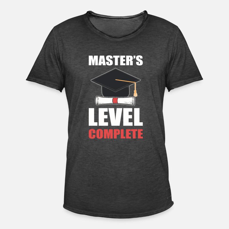 Master Studium Abschlussfeier - Männer Vintage T-Shirt - Vintage Schwarz