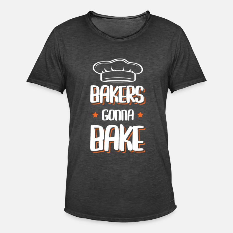 backen bäcker - Männer Vintage T-Shirt - Vintage Schwarz