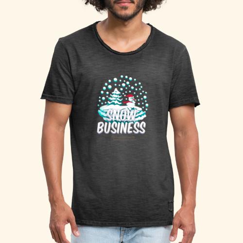 Schneemann Snow Business - Männer Vintage T-Shirt
