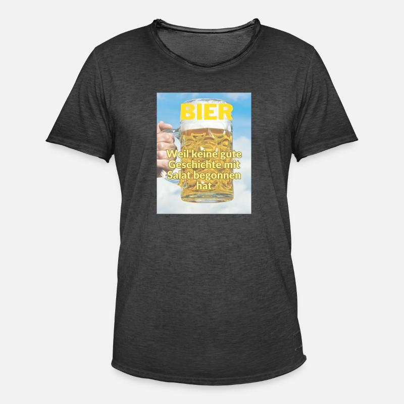 Bier Witz - Männer Vintage T-Shirt - Vintage Schwarz