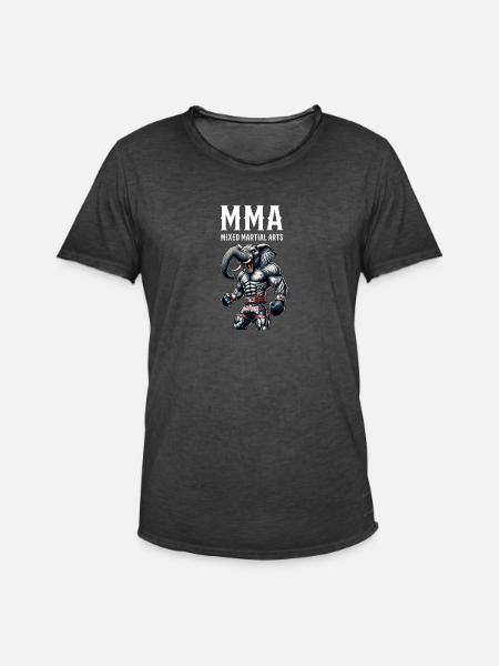 MMA und Käfigkämpfe Elefant - Männer Vintage T-Shirt - Vintage Schwarz