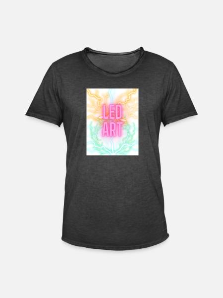 LED ART - Männer Vintage T-Shirt - Vintage Schwarz