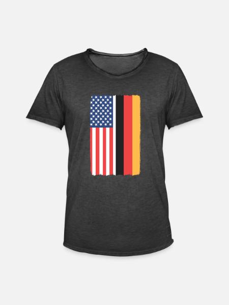 American German - Men's Vintage T-Shirt - washed black