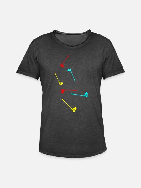 Golf symbol - Men's Vintage T-Shirt - washed black