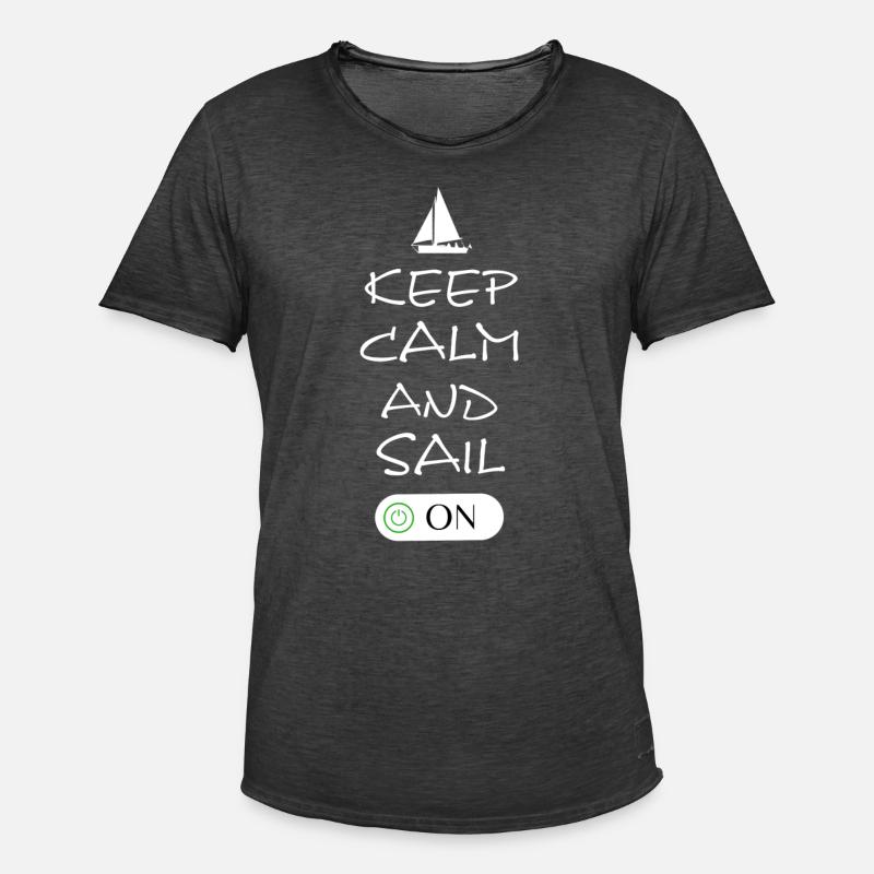 sailing keep calm - Männer Vintage T-Shirt - Vintage Schwarz