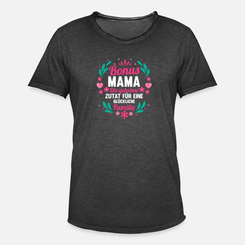 Stiefmutter Pflegemutter Ziehmutter Bonusmama - Männer Vintage T-Shirt - Vintage Schwarz