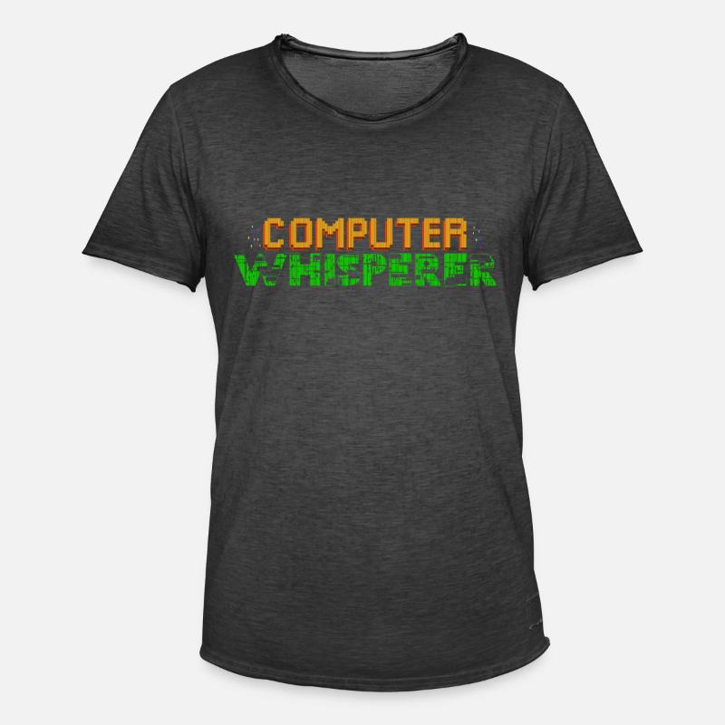 Computer Whisperer - Computer Science Programmer - Männer Vintage T-Shirt - Vintage Schwarz