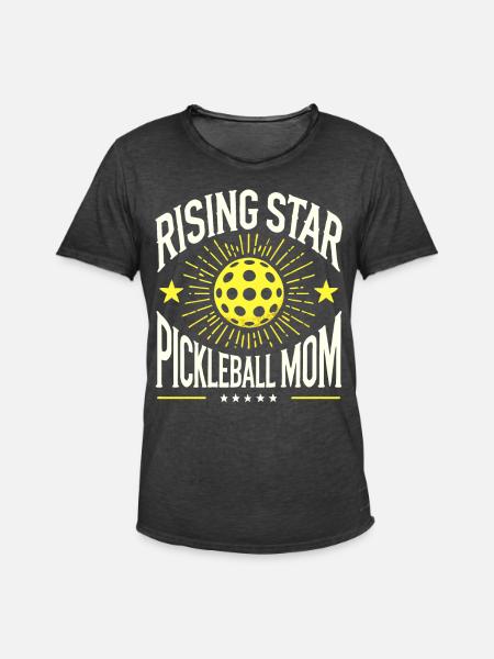 Rising Star Pickleball Mom - Men's Vintage T-Shirt - washed black