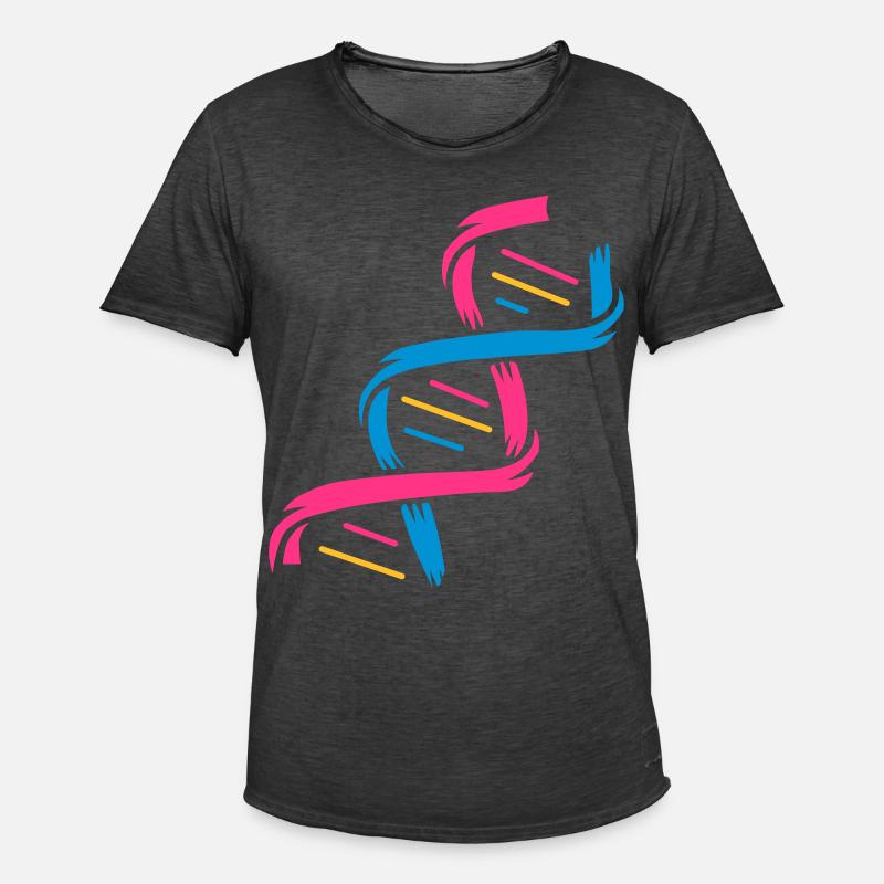 Die Struktur eines DNA-Moleküls - Männer Vintage T-Shirt - Vintage Schwarz