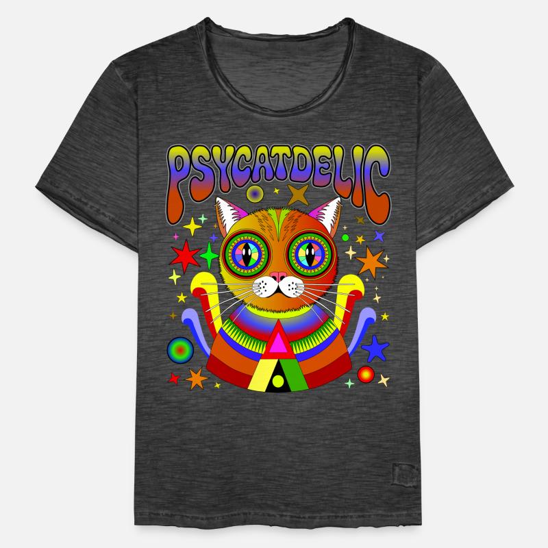 PSYCATDELIC Männer Vintage T-Shirt