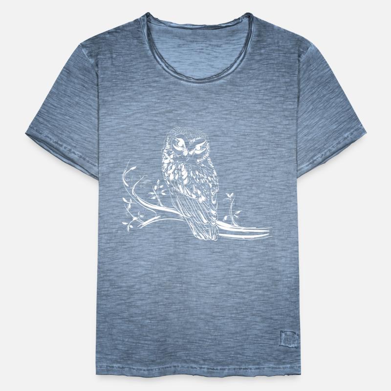 Hübsche weiße Eule Waldbewohner Geschenk Männer Vintage T-Shirt