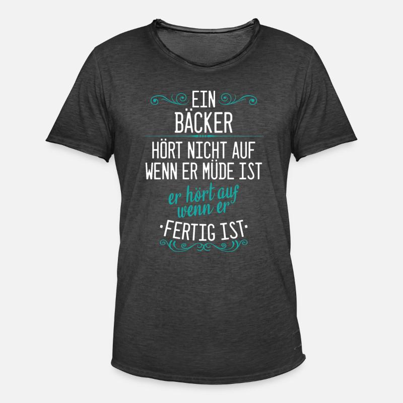 Bäcker Bäckerin Bäckerei Beruf Spruch - Männer Vintage T-Shirt - Vintage Schwarz