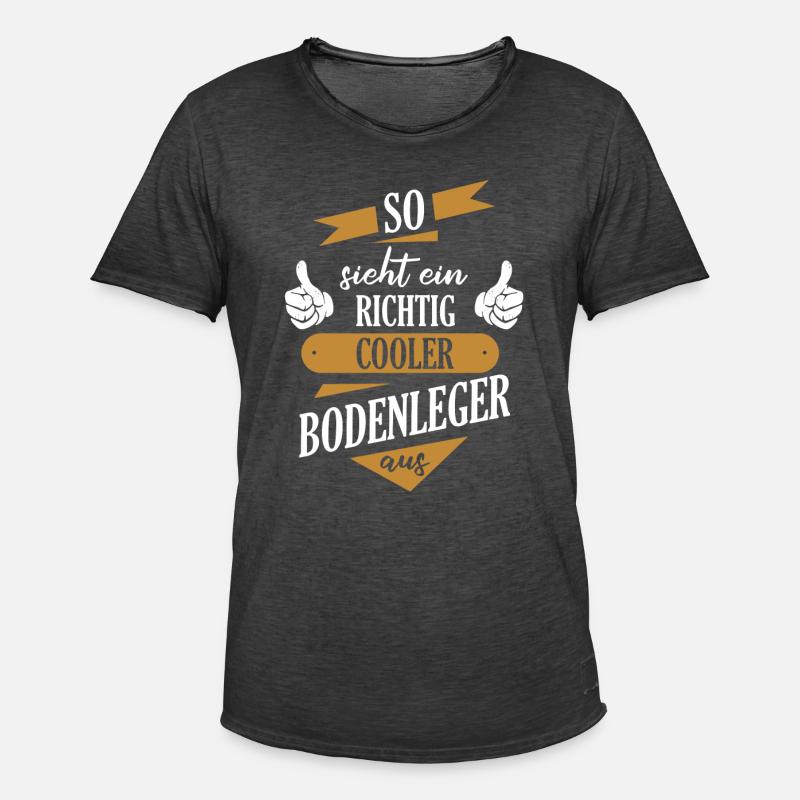 Bodenleger Parkettleger Spruch - Männer Vintage T-Shirt - Vintage Schwarz