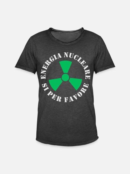 Kernkraft, Ja bitte - Männer Vintage T-Shirt - Vintage Schwarz