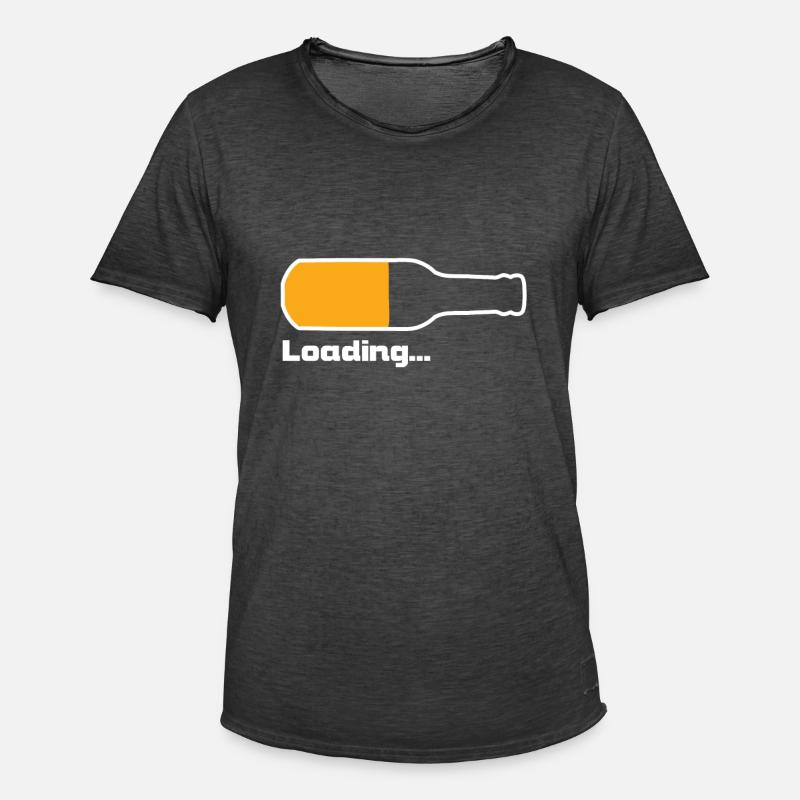 Bier Loading... - Bierflasche - Männer Vintage T-Shirt - Vintage Schwarz