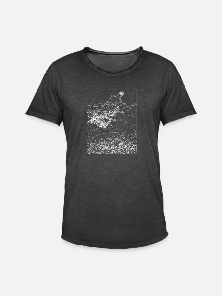 Flaschenpost - Männer Vintage T-Shirt - Vintage Schwarz
