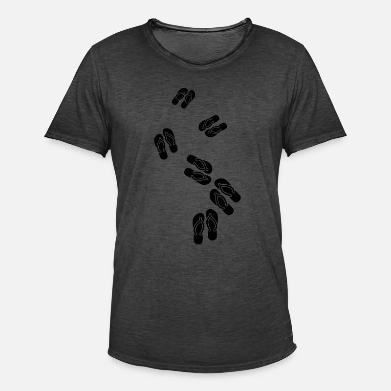 Badelatschen icon - Männer Vintage T-Shirt - Vintage Schwarz