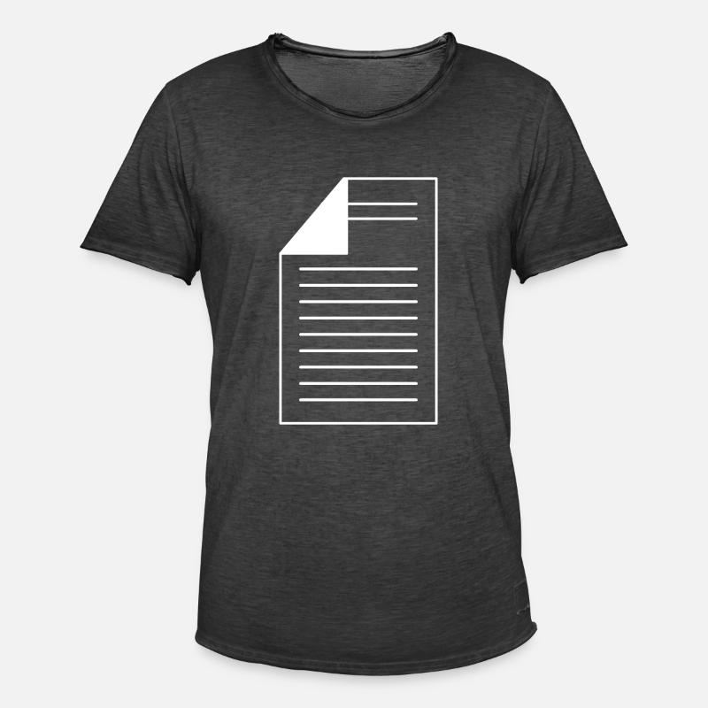 Document Documents Icon - Men's Vintage T-Shirt - washed black