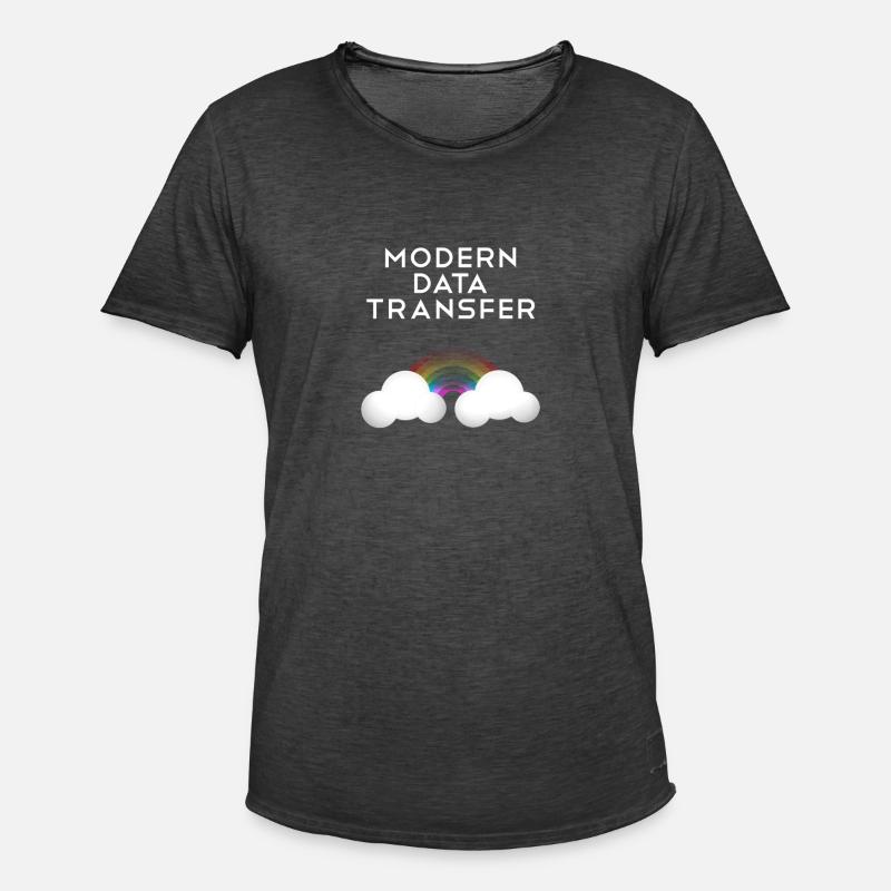 Moderne Datentransfer Wolken Informatiker Geschenk - Männer Vintage T-Shirt - Vintage Schwarz